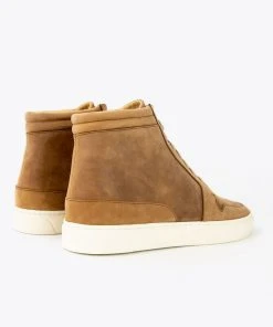 Nisolo Men's Rey High Top Sneaker - Tobacco