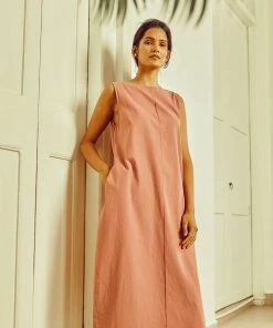 No Nasties Clothing Ash Rose Barrel Midi Dress