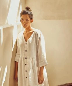 No Nasties Coconut Milk Drop-Waist Mini Dress Clothing