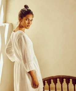 No Nasties Coconut Milk Drop-Waist Mini Dress Clothing