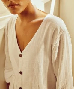 No Nasties Coconut Milk Drop-Waist Mini Dress Clothing