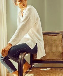 No Nasties Clothing Side Slit Button Up Shirt