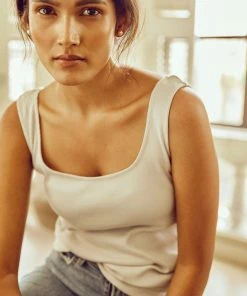 No Nasties Wide-Neck Ribbed Tank Top Clothing 1 No Nasties Wide-Neck Ribbed Tank Top Clothing