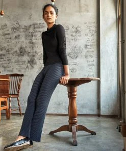 No Nasties Indigo Flared Pants