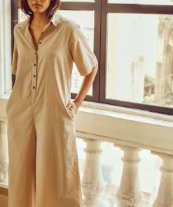 No Nasties Sand Midi Jumpsuit 2 No Nasties Sand Midi Jumpsuit