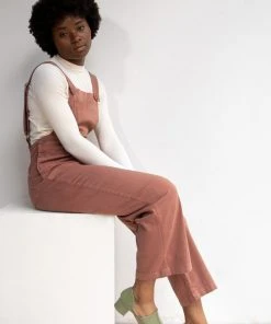 North Of West Ariel Upcycled Overalls - Terracotta
