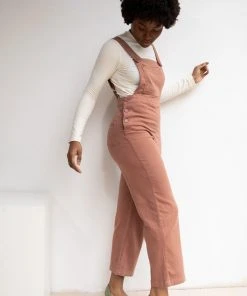 North Of West Ariel Upcycled Overalls - Terracotta