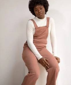 North Of West Ariel Upcycled Overalls - Terracotta