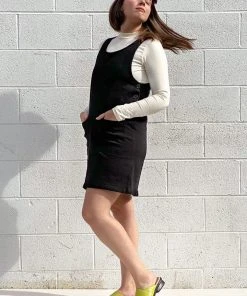 North Of West Caroline Upcycled Jumper Dress - Black