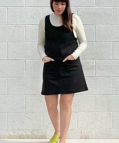 North Of West Caroline Upcycled Jumper Dress - Black