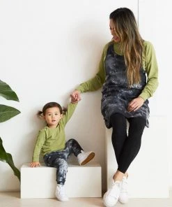 North Of West Caroline Tie Dye Jumper Dress - Black