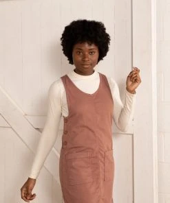 North Of West Caroline Upcycled Jumper Dress - Terracotta Sale