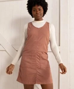 North Of West Caroline Upcycled Jumper Dress - Terracotta Sale