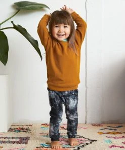 North Of West Baby's Upcycled Tie Dye Coast Pants - Black