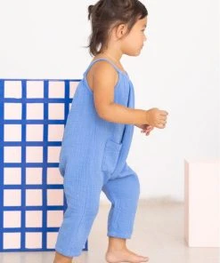 North Of West Sale Kids' Double Cloth Jumpsuit - Adriatic