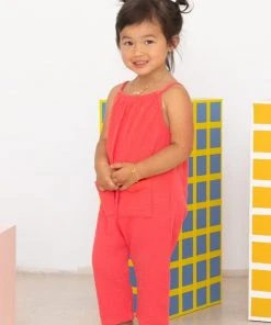 North Of West Kids' Double Cloth Jumpsuit - Azalea Sale