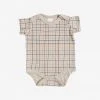 North Of West Baby's Grid Onesie - Fog