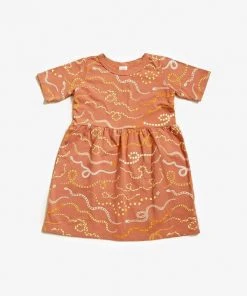 North Of West Kids' Snake Rainbow Dress - Sunset