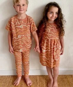 North Of West Kids' Snake Rainbow Dress - Sunset