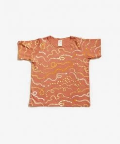 North Of West Sale Kids' Snake Rainbow Tee - Sunset