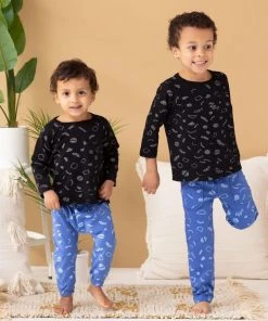 North Of West Baby's Squiggles Harem Pants - Azure