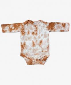 North Of West Sale Baby's Tie Dye Long Sleeve Onesie - Amber