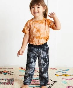 North Of West Sale Kids' Traveler Upcycled Tie Dye Jeans - Black