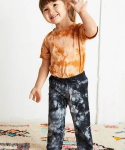North Of West Sale Kids' Traveler Upcycled Tie Dye Jeans - Black
