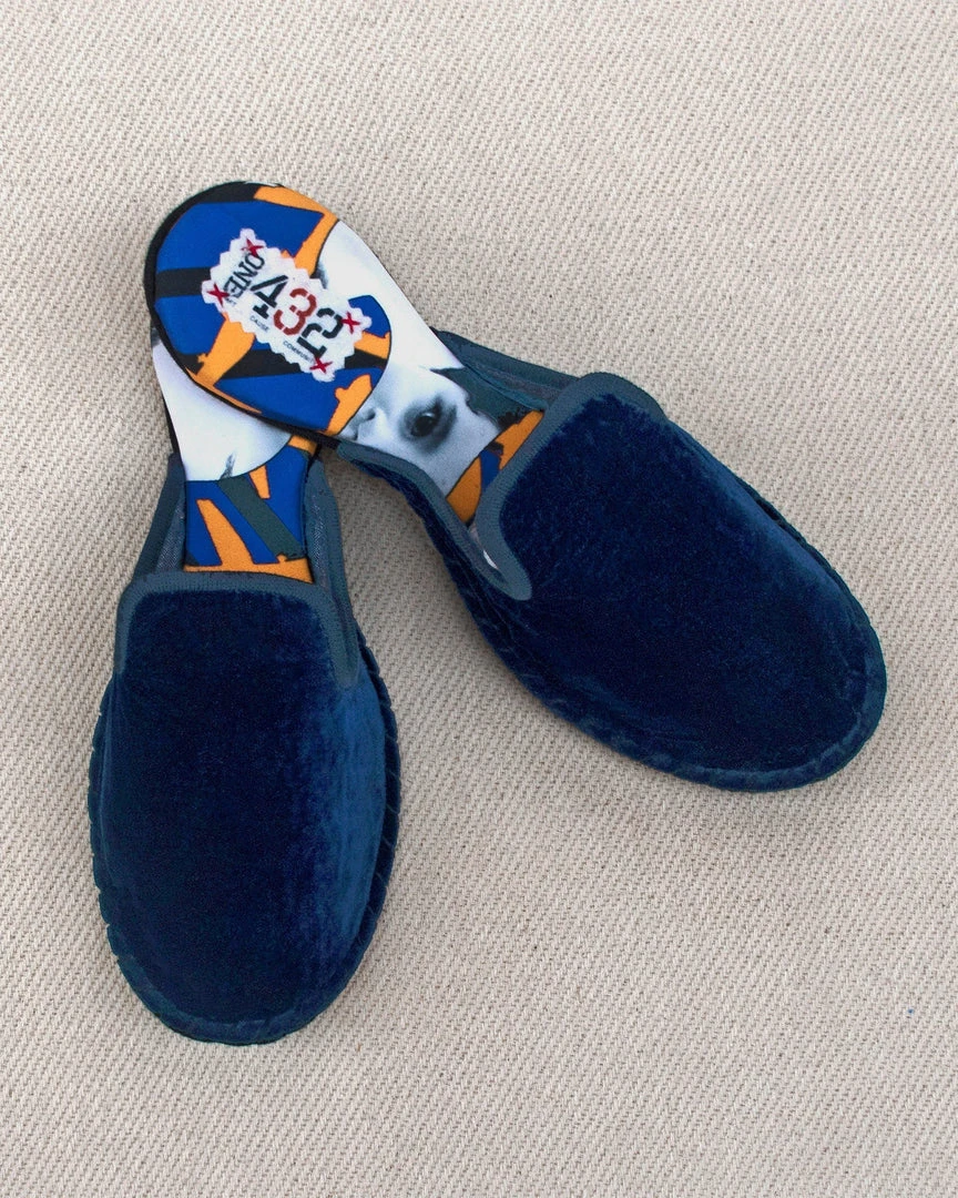 ONE432 Shoes Upcycled Velvet Unisex Slippers - Begum Electric ONE432 Shoes Upcycled Velvet Unisex Slippers - Begum Electric