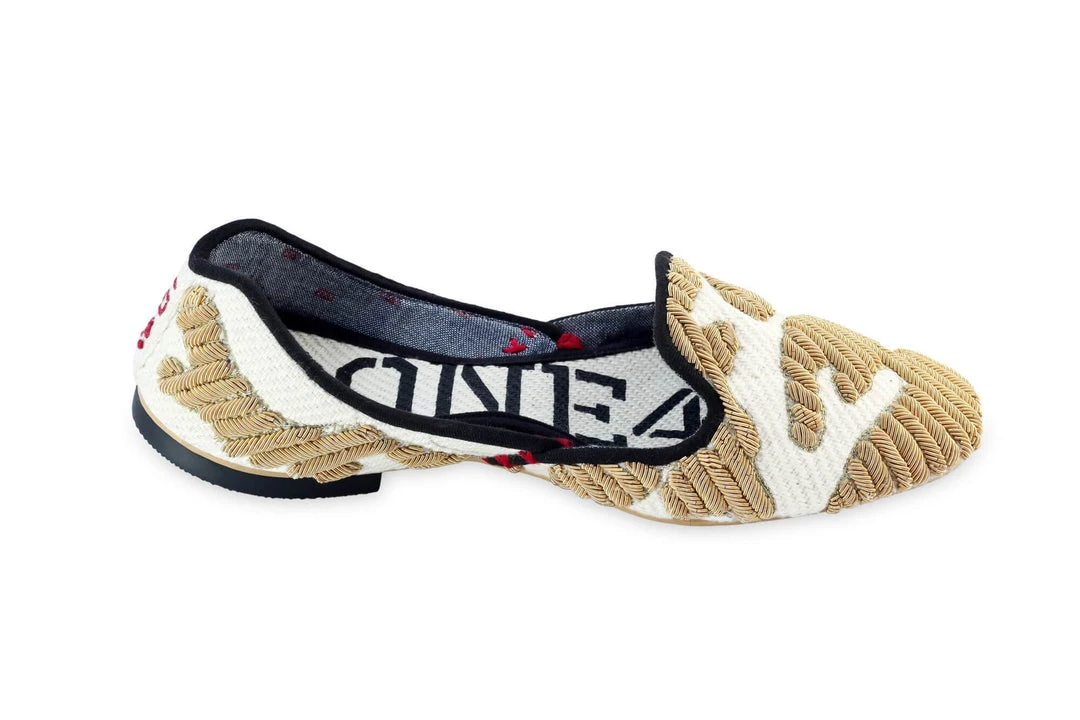 ONE432 Women's Camou Recycled Jutti Loafer - Bullion ONE432 Women's Camou Recycled Jutti Loafer - Bullion