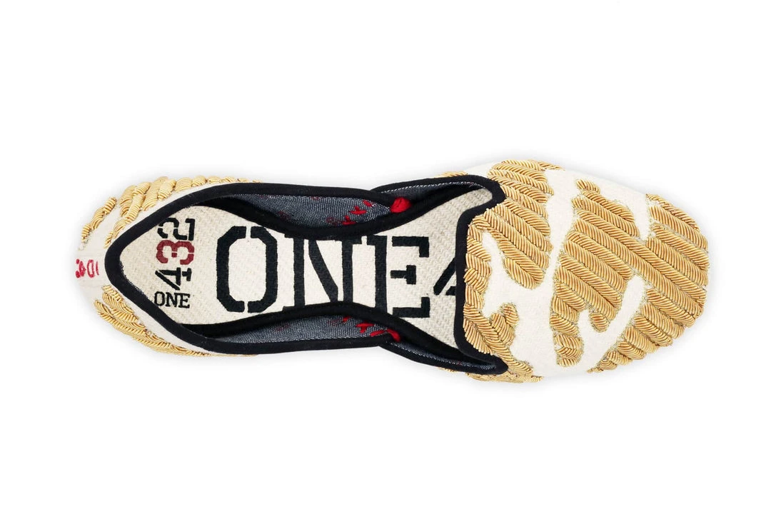 ONE432 Women's Camou Recycled Jutti Loafer - Bullion ONE432 Women's Camou Recycled Jutti Loafer - Bullion