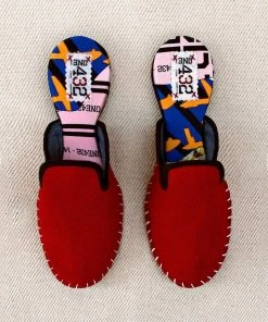 ONE432 Recycled Unisex Slippers - Roshan Red