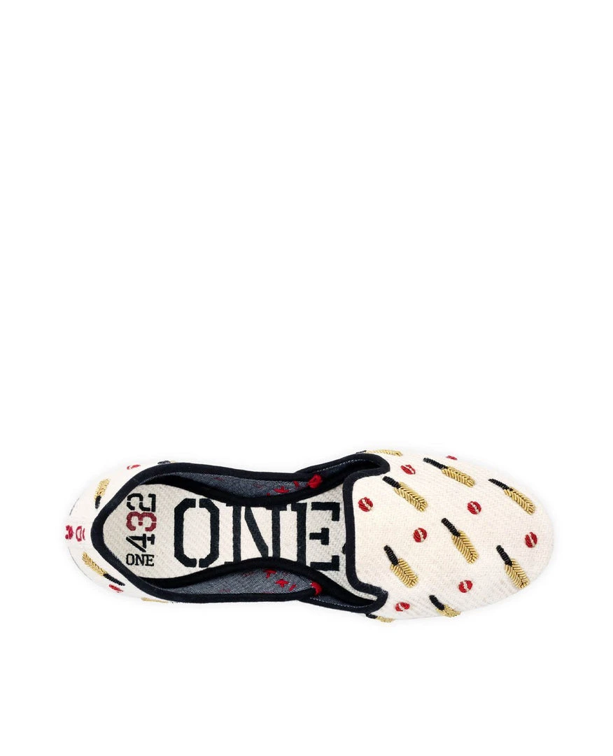 ONE432 Shoes Women's Cricket Recycled Jutti Loafer - Holiday ONE432 Shoes Women's Cricket Recycled Jutti Loafer - Holiday