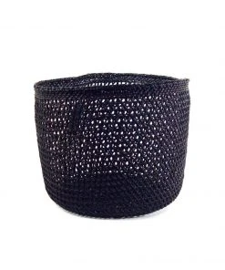 Mbare Open Weave Iringa Baskets - Black 1 Mbare Open Weave Iringa Baskets - Black