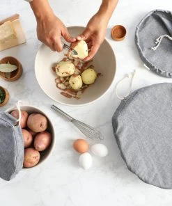 Aplat Couvre-Plat Zero Waste Bowl Cover - Chambray Home Goods