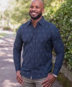 Passion Lilie Men's Admiral Ikat Button Down Shirt