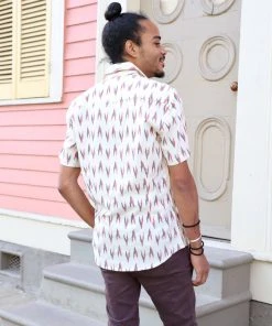 Passion Lilie Men's Aspen Button Down Ikat Shirt