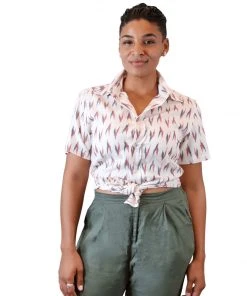 Passion Lilie Men's Aspen Button Down Ikat Shirt