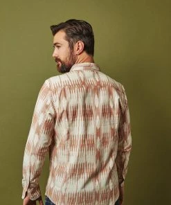 Passion Lilie Men's Banded Stripes Button Down Shirt