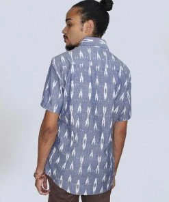 Passion Lilie Men's Celestial Ikat Button Down Shirt Best Sellers