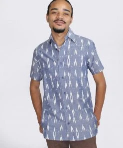 Passion Lilie Men's Celestial Ikat Button Down Shirt Best Sellers