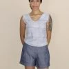 Passion Lilie Best Sellers Chambray Ikat Shorts