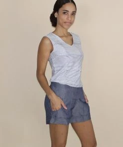 Passion Lilie Best Sellers Chambray Ikat Shorts