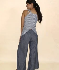 Passion Lilie Chambray Ikat Pants Clothing