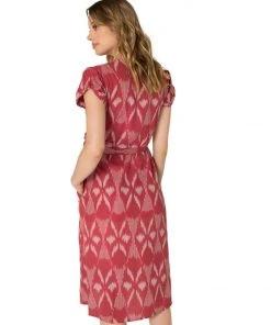 Passion Lilie Garnet Ikat Wrap Dress 2 Passion Lilie Garnet Ikat Wrap Dress