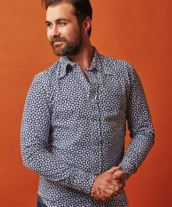 Passion Lilie Men's Hex Flex Button Down Shirt