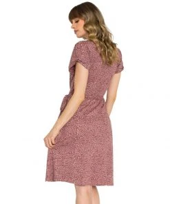 Passion Lilie Mauve Dots Jersey Dress