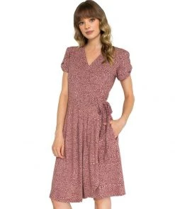 Passion Lilie Mauve Dots Jersey Dress