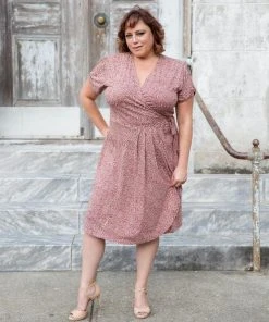 Passion Lilie Mauve Dots Jersey Dress