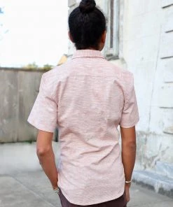 Passion Lilie Men's Salmon Button Down Shirt